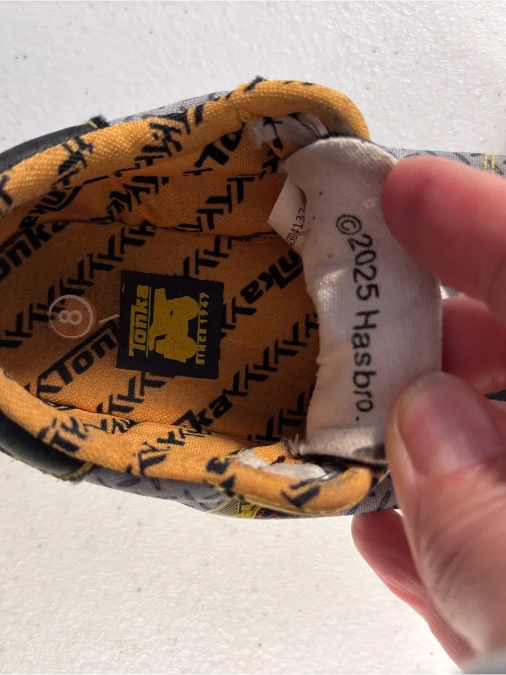 Tonka Black and Yellow Kids Lace-Up Sneakers